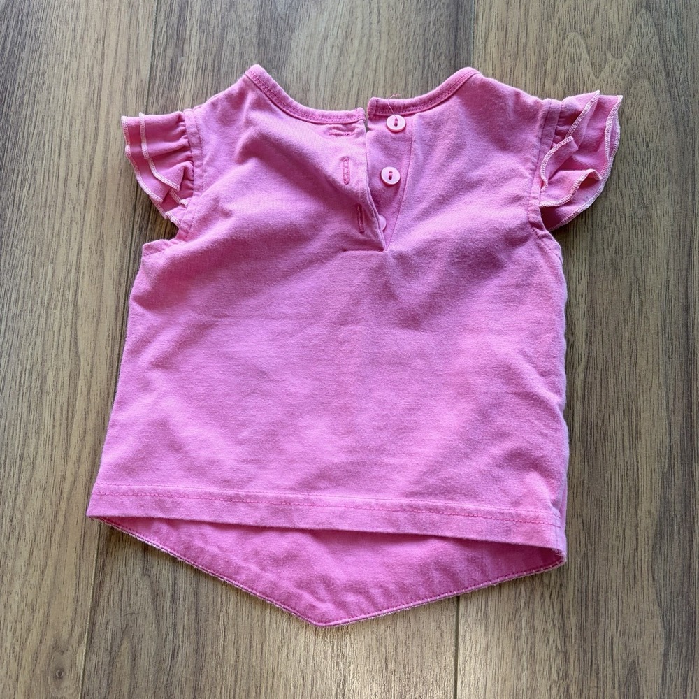 Vintage Minnie Mouse Disney Pink Embroidered T Shirt 18 Months - Picture 6 of 6